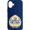 Jesus Is The Light Christian Faith Bible Custodia per iPhone 16 Plus Jesus Is The Light Of The World Shirt John 8:12 Christian