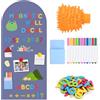 DiULi Lavagna Magnetica da Parete 44.5 x 100 cm, Autoadesiva Lavagna Cancellabile per Bambini con Gessetti, Pannello Decorativo Parete per Cameretta dei Bambini, Scuola, Ufficio(Viola)