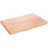 vidaXL Piano Bagno Marrone Chiaro 60x40x2 cm Legno Massello Trattato