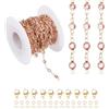 PATIKIL 16.4Ft Catena di Strass, Catene per Creazione di Gioielli all'Ingrosso con Ganci A Forma di Aragosta E Anelli di Salto per Materiali per Creazione di Gioielli, Tono Oro(Rosa)