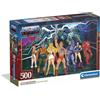 Clementoni - Puzzle 500 Pezzi per Adulti e Ragazzi, Illustrazione Masters of the Universe, Idea Regalo, Compact Box, Made in Italy, 49x36 cm, Poster Incluso, 35624