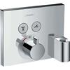 hansgrohe ShowerSelect Miscelatore termostatico ad incasso per 2 utenze con connessione flessibile e supporto doccia cromo, 15765000