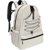 Bffcnl Zaino Sport Racket Case Borsa Racchette Borsa Padel Borsa Badminton Materiale Oxford Poliestere con Tasche Organizzate E Scomparto per Scarpe Adatto, Array, Beige, L