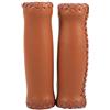 DEWIN Manopole per Manubrio, 1 Paio di Manubrio in Pelle per Bicicletta MTB Bici Manopole Bici Marron