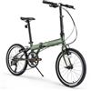 ROCKBROS MBS·20E Bici Pieghevole 20 Pollici, Bicicletta Pieghevole in Alluminio, con Shimano 8 Velocità, Freni a V, Trasportabile e Compatta, Unisex, Verde