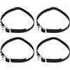 BESTOYARD 4 Pezzi Cinghie e Guida Sicura in Nailon Fibbia Regolabile per Pedali Bici Riduzione Affaticamento Piedi Design Semplice ed Elegante per Mountain Bike