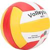Hidyliu Pallone da pallavolo per interni ed esterni, misura ufficiale 5, in morbida pelle ispessita, per lezioni ed esercizi, intrattenimento in spiaggia, rosso, 1 pezzo