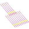 Hidyliu Set di 15 mini punte per canna da pesca su ghiaccio, ABS leggero e flessibile, facile da usare per principianti, rosso rosa (16 cm)