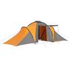 GFMGUEMV Grande tenda da campeggio per 6 persone, grigio arancione, con 2 cabine letto, zanzariera e tenda, tenda interna traspirante, fondo rivestito in PE, include 2 aste e borsa per il trasporto