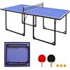 Hmluxury Tavolo da ping pong, 182 x 91 cm, pieghevole e portatile, set completo con rete, 2 racchette e 3 palline, per interni ed esterni