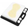 rockible Golf Swing Training Pad Tappetino Golf Tappetino Bunker Piastra Base Maniglia Integrata Doppia Zona Bianco Giallo Area Centrale Evidente Materiale