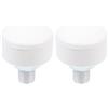 Tofficu 2 Pezzi Fermapiedi per Pattini a Rotelle in Gomma Bianco Testa Freno Regolabile e Controllo Preciso della velocità per Pavimenti in Legno e Cemento