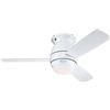 Westinghouse 72180 Ventilatore da soffitto bianco per interni da 112 cm Halley, kit di luce con vetro smerigliato opale