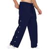 Genérico Pantaloni da Riabilitazione con Apertura Laterale per Uomo Pantaloni Allenamento con Bottoni Pantaloni Sportivi Postoperatori Pantaloni Sudore a Gamba Larga