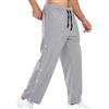 Genérico Pantaloni da Riabilitazione con Apertura Laterale per Uomo Pantaloni Allenamento con Bottoni Pantaloni Sportivi Postoperatori Pantaloni Sudore a Gamba Larga