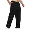 Genérico Pantaloni da Riabilitazione con Apertura Laterale per Uomo Pantaloni Allenamento con Bottoni Pantaloni Sportivi Postoperatori Pantaloni Sudore a Gamba Larga