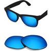 BlazerBuck Lenti di ricambio polarizzate anti-sale per occhiali RayBan Meta Wayfarer RW4008, Blu ghiaccio Polarizzato, 0