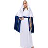 Genérico Costume Cosplay di Halloween della Vergine Maria per Adulti Vestito da Suora per Donna Costume di Pasqua Costumi di Maria per Presepe Abbigliamento Missionario e Sacerdote