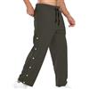 Genérico Pantaloni da Riabilitazione con Apertura Laterale per Uomo Pantaloni Allenamento con Bottoni Pantaloni Sportivi Postoperatori Pantaloni Sudore a Gamba Larga