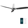 Cecotec - Ventilatori da Soffitto EnergySilence Aero 5285 WhiteTransparent Connected - 60 W, Diametro 132 cm, App Control, Protezione IP44, Timer 8 Ore, 3 Pale, 6 Velocità, Estate/Inverno