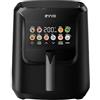 EVVO Tasty Fryer Advance 6L Friggitrice ad Aria Calda Senza Olio, 1700W, Tecnologia Dual Cyclone, Pannello Touch, 200°C, Timer, Cestello Antiaderente Lavabile in Lavastoviglie, Acciaio Inox