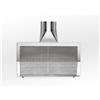 Alpes GA 20/55-A Gruppo aspirante, cappa a parete, 100 cm, 2 motoaspiratori per una potenza complessiva di 800 mc/h, acciaio inox AISI 304 con satinatura argento