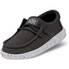 HEYDUDE Hey Dude Wally Youth Slub Canvas, Moccasin Bambini e ragazzi, Grigio Scuro, 32 EU