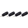 Tuminita 4 Pezzi 2,5mm X 0,7mm Spina A 5.5mm X 2.1mm Adattatore Alimentatore Femmina Jack DC