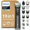 Philips Rifinitore All-in-one Multigroom Serie 7000 19 in 1 - Rifinitore per barba, capelli e corpo, lame autoaffilanti interamente in metallo, 26 impostazioni di lunghezza (0,5-20 mm), MG7962/30