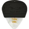 Fender Mojo Grip Guitar Picks, Celluloid, Thin, 3-Pack, White Moto