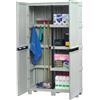Dmora Armadio da Esterno Liegi 39x100x172h cm Grigio Chiaro 3 Ripiani Apertura Battente, Mobile da Giardino 2 Ante Made in Italy