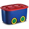 Kis Keter scatola giochi per bambini con ruote Funny Box L - 58X38,5X32H Arlecchino