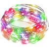 Zarivy Ghirlanda di luci a LED RGB, 4 m, con filo di rame e batterie, ideale per decorare feste, interni ed esterni.