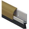 Comaglio PARASPIFFERO GUARNIZIONE PER PORTE IN LEGNO E IN ALLUMINIO UNIVERSALE LUNGHEZZA 1 METRO E ACCORCIABILE ALLA MISURA DESIDERATA.COLORE MARRONE RAL 8017