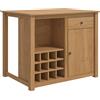 vidaXL Isola da cucina, set da 2 pezzi, modello PANAMA, finitura miele, dimensioni 112 x 77 x 90 cm