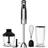 Cecotec Frullatore a Immersione Powergear 1500 XL Pro, 1500 W, 21 Velocità + Turbo, Acciaio/Silicone, Piede XL, Lama A 4 Lame, Rivestimento in Titanio, Ingranaggio in Metallo, Accessori Inclusi