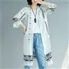 Cardigan Lunghezza Lunga A Manica 3/4 Da Donna Camicia Top Robe Gown Boho Casual