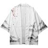 Camicetta Haori Kimono Etnico Con Maniche 3/4 Da Uomo