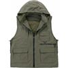 Gilet Utility Uomo Smontabile Con Cappuccio Giacca Smanicata Outdoor