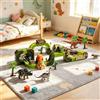 Set di costruzioni a forma di montagne russe con dinosauri, regalo per