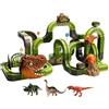 Set di costruzioni a forma di montagne russe con dinosauri, regalo per