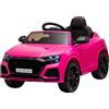 HOMCOM Auto Elettrica per Bambini 3-5 Anni 6V Audi Autentica