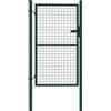 Outsunny Cancello da Giardino in Acciaio 97x200 cm, Cancelletto da Giardino con Serratura, 3 Chiavi, Maniglia e 2 Pali | Aosom Italy