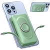 WASTDE Powerbank per Magsafe 20000mAh 22.5W magnetico power bank,4-in-1 ricarica rapida con cavi Type-C/IOS, wireless power bank con supporto ad anello per iPhone 16/15/14/13/12/Mini/Pro/Pro Max/Plus