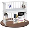 Babybay 120152 - Lettino da affiancare al lettone Midi con materasso Classic Soft, colore: Bianco laccato