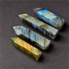 Naturale Labradorite Quarzo 6 Sfaccettato Reiki Chakra Cristallo Wand Meditation