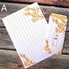 8X Lettera Scrittura Carta Busta Kit Fiore Stampa Cancelleria Cinese Stile Rétro