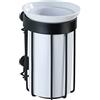 Wenko 23874100 - Bicchiere portaspazzolino Classic Plus, in acciaio, 9 x 12 x 8 cm, colore: Nero