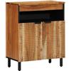 vidaXL Dressoir met plank Bruin 60 x 33,5 x 75 cm Massief Mango Hout