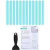 PATIKIL 12Pz Adesivi Antiscivolo per Vasca 7.87x0.79 Pollici Blu | Adesivi Antiscivolo per Pavimento Doccia, con Decalcomanie Adesive Raschietto per Vasca Doccia Pavimento Scalinata